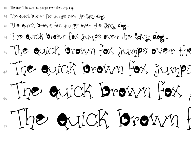 Organic Fridays font waterfall